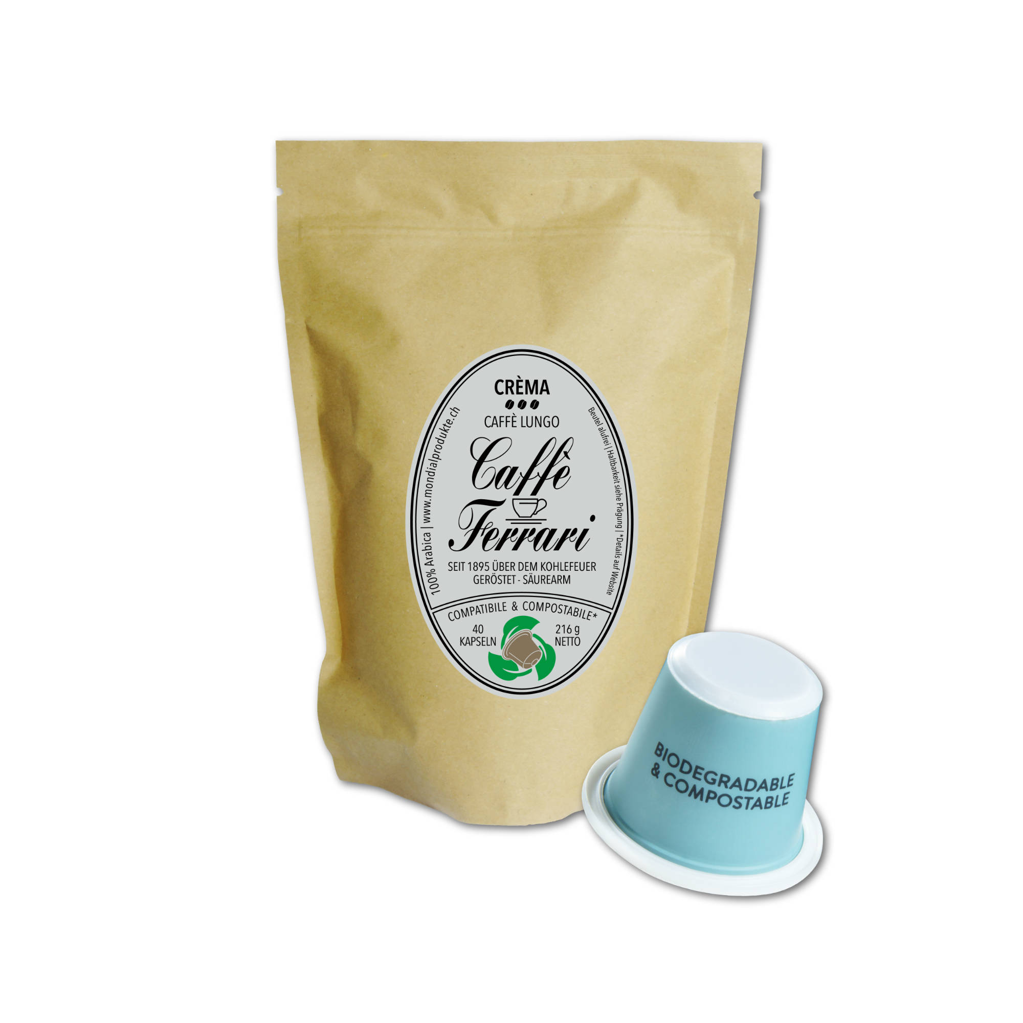 Caffè Ferrari - Crèma 40 Kapseln Kompostierbar